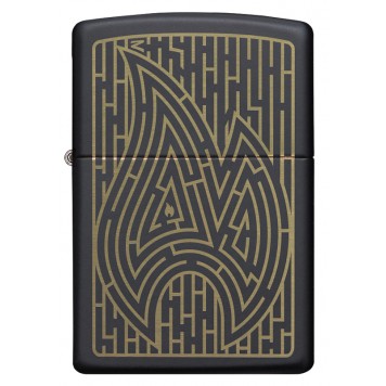 Зажигалка ZIPPO Zippo Maze с покрытием Black Matte, латунь/сталь, чёрная, матовая, 38x13x57 мм-5