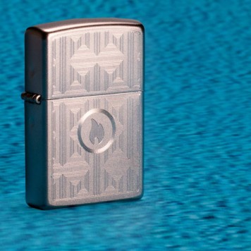 Зажигалка ZIPPO Labyrinth с покрытием Satin Chrome, латунь/сталь, серебристая, матовая, 38x13x57 мм-5