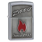 Зажигалка ZIPPO Classic с покрытием Street Chrome, латунь/сталь, серебристая, матовая, 36x12x56 мм