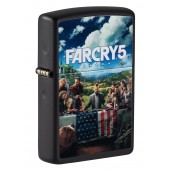 Зажигалка ZIPPO Far Cry® 5 с покрытием Black Matte, латунь/сталь, чёрная, матовая, 38x13x57 мм