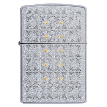 Зажигалка ZIPPO Sand Dollar Pattern с покрытием Satin Chrome, латунь/сталь, серебристая, 38x13x57 мм-1