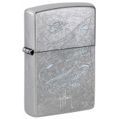 Зажигалка ZIPPO Guy Harvey с покрытием Street Chrome, латунь/сталь, серебристая, 38x13x57 мм