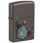 Зажигалка ZIPPO Moonshine Jug с покрытием Black Ice®, латунь/сталь, черная, 38x13x57 мм