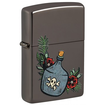 Зажигалка ZIPPO Moonshine Jug с покрытием Black Ice®, латунь/сталь, черная, 38x13x57 мм