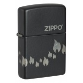 Зажигалка ZIPPO Classic с покрытием Black Matte, латунь/сталь, черная, матовая, 38x13x57 мм