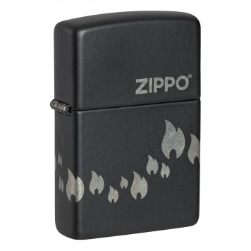 Зажигалка ZIPPO Classic с покрытием Black Matte, латунь/сталь, черная, матовая, 38x13x57 мм