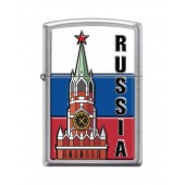 Зажигалка ZIPPO Московский кремль, с покрытием Street Chrome™, латунь/сталь, 38x13x57 мм