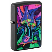 Зажигалка ZIPPO Counter Culture с покрытием Black Light, латунь/сталь, черная,матовая 38x13x57 мм