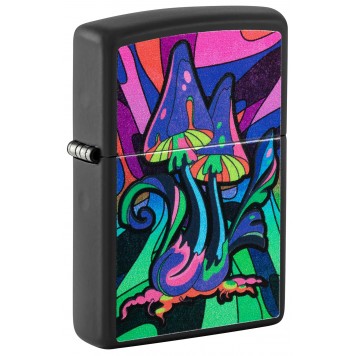 Зажигалка ZIPPO Counter Culture с покрытием Black Light, латунь/сталь, черная,матовая 38x13x57 мм