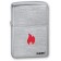 Зажигалка ZIPPO Flame, с покрытием Brushed Chrome, латунь/сталь, серебристая, матовая, 38x13x57 мм