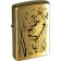 Зажигалка ZIPPO Proud Lion, с покрытием Brushed Brass, латунь/сталь, золотистая, 38x13x57 мм