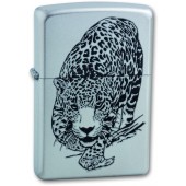 Зажигалка ZIPPO Leopard, с покрытием Satin Chrome™, латунь/сталь, серебристая, матовая, 38x13x57 мм