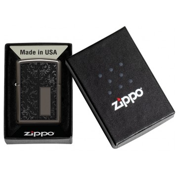 Зажигалка ZIPPO Лучшая цена 2022 с покрытием Black Ice®, латунь/сталь, чёрная, 38x13x57 мм-5