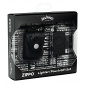 Набор ZIPPO Jack Daniels®: зажигалка с покрытием Black Matte и кожаный чехол в подарочной коробке