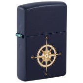 Зажигалка ZIPPO с покрытием Navy Matte, латунь/сталь, синяя, матовая, 38x13x57 мм