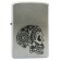 Зажигалка ZIPPO Tattoo Skull, с покрытием Satin Chrome™, латунь/сталь, серебристая, 38x13x57 мм