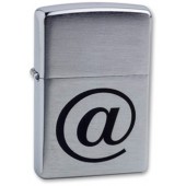 Зажигалка ZIPPO Internet, с покрытием Brushed Chrome, латунь/сталь, серебристая, 38x13x57 мм