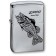 Зажигалка ZIPPO Black Bass, с покрытием Brushed Chrome, латунь/сталь, серебристая, 38x13x57 мм