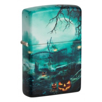 Зажигалка ZIPPO Graveyard с покрытием 540 Matte, латунь/сталь, разноцветная, 38x13x57 мм