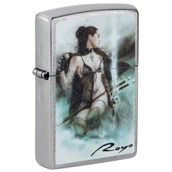 Зажигалка ZIPPO Luis Royo с покрытием Street Chrome, латунь/сталь, серебристая, 38x13x57 мм