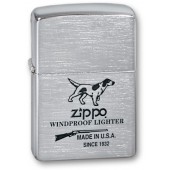 Зажигалка ZIPPO Hunting Tools, с покрытием Brushed Chrome, латунь/сталь, серебристая, 38x13x57 мм