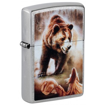 Зажигалка ZIPPO Mazzi® с покрытием Street Chrome, латунь/сталь, серебристая, 38x13x57 мм