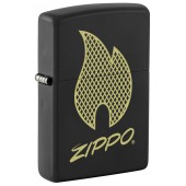 Зажигалка ZIPPO с покрытием Black Matte,латунь/сталь, черная, 38x13x57 мм