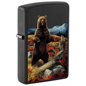 Зажигалка ZIPPO Linda Picken с покрытием Black Matte, латунь/сталь, черная, 38x13x57 мм