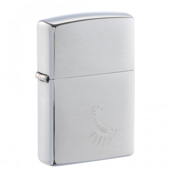 Зажигалка ZIPPO с покрытием Brushed Chrome,латунь/сталь, серебристая, 38x13x57 мм