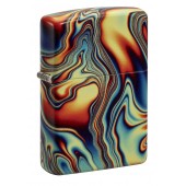 Зажигалка ZIPPO Swirl с покрытием Glow In The Dark Green, латунь/сталь, разноцветная, 38x13x57 мм