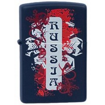 Зажигалка ZIPPO Russia с покрытием Navy Matte, латунь/сталь, синяя, матовая, 38x13x57 мм