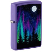 Зажигалка ZIPPO Night In The Forest с покрытием Purple Matte, латунь/сталь, фиолетовая, 38x13x57 мм