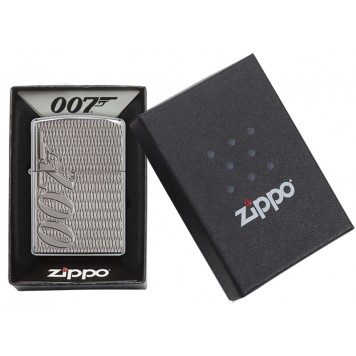 Зажигалка ZIPPO James Bond с покрытием High Polish Chrome, латунь/сталь, серебристая, 38x13x57 мм-5