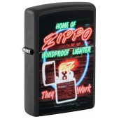 Зажигалка ZIPPO Classic с покрытием Black Matte, латунь/сталь, черная, матовая, 38x13x57 мм