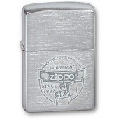 Зажигалка ZIPPO Since 1932, с покрытием Brushed Chrome, латунь/сталь, серебристая, 36x12x56 мм