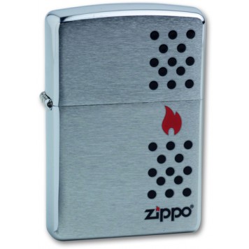 Зажигалка ZIPPO Chimney, с покрытием Brushed Chrome, латунь/сталь, серебристая, матовая, 38x13x57 мм