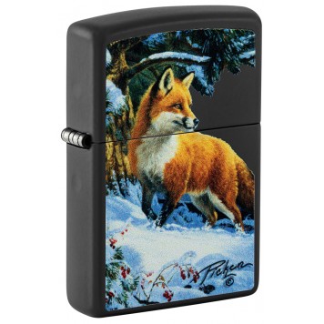 Зажигалка ZIPPO Linda Picken с покрытием Black Matte, латунь/сталь, черная, 38x13x57 мм