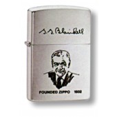 Зажигалка ZIPPO G. Blaisdell, с покрытием Brushed Chrome, латунь/сталь, серебристая, 36x12x56 мм