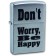 Зажигалка ZIPPO Don`t Worry, с покрытием Brushed Chrome, латунь/сталь, серебристая, 38x13x57 мм