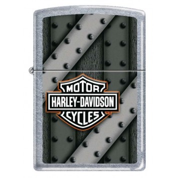 Зажигалка ZIPPO Harley-Davidson®, с покрытием Street Chrome™, латунь/сталь, серебристая, 38x13x57 мм