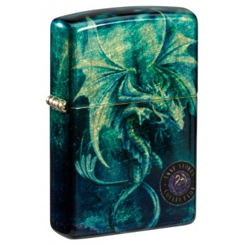 Зажигалка ZIPPO Anne Stokes с покрытием 540 Tumbled Brass, латунь/сталь, разноцветная, 38x13x57 мм